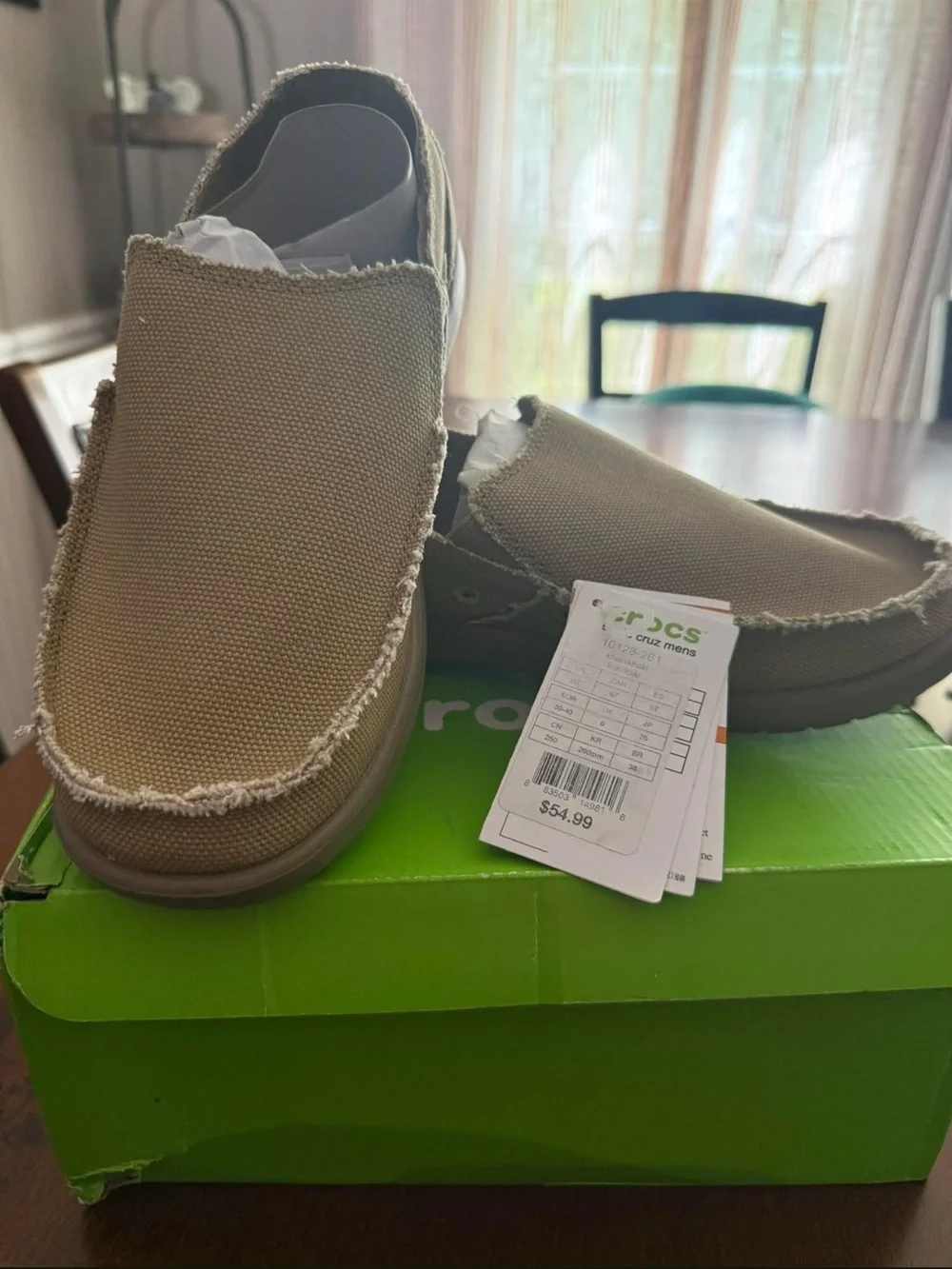 CROCS Tan Canvas Slip-On Kids Shoes